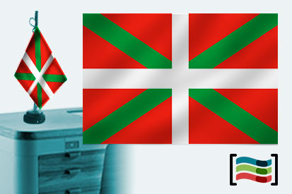 Bandera de País Vasco sobremesa bordada