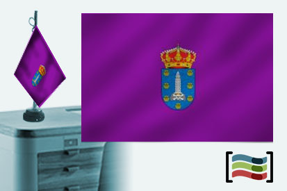 Bandera de Coruña sobremesa bordada