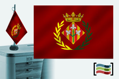Bandera de Lleida sobremesa bordada