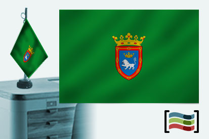 Bandera de Pamplona sobremesa bordada