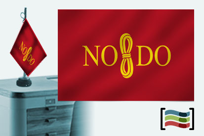 Bandera de Sevilla sobremesa bordada