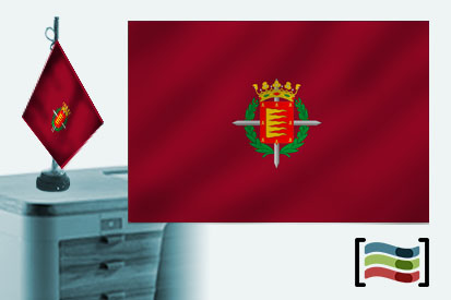 Bandera de Valladolid sobremesa bordada
