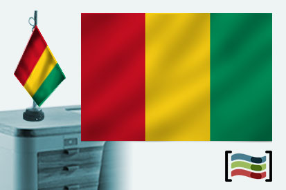 Bandera de Guinea sobremesa bordada