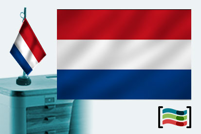 Bandera de Holanda sobremesa bordada