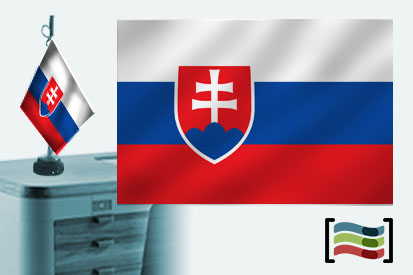 Bandera de Eslovaquia sobremesa bordada