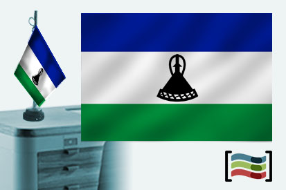 Bandera de Lesotho sobremesa bordada