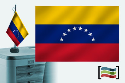 Bandera de Venezuela sobremesa bordada