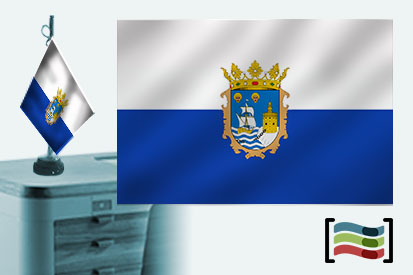 Bandera de Santander sobremesa bordada