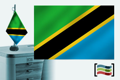 Bandera de Tanzania sobremesa bordada