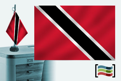 Bandera de Trinidad y Tobago sobremesa bordada