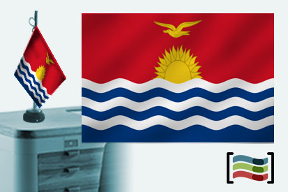 Bandera de Kiribati sobremesa bordada