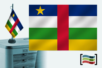Bandera de República Centroafricana sobremesa bordada