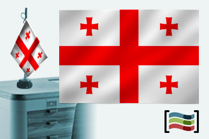 Bandera de Georgia sobremesa bordada