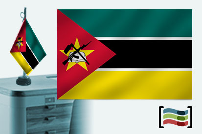 Bandera de Mozambique sobremesa bordada