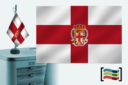Bandera de Almería sobremesa bordada
