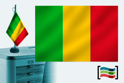Bandera de Mali sobremesa bordada