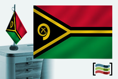 Bandera de Vanuatu sobremesa bordada