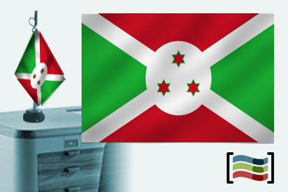 Bandera de Burundi sobremesa bordada