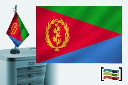 Bandera de Eritrea sobremesa bordada