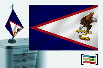 Bandera de Samoa Americana sobremesa bordada