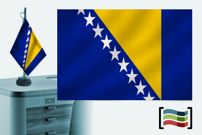 Bandera de Bosnia y Herzegovina sobremesa bordada