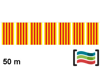 Banderines Cataluña 50m de plástico