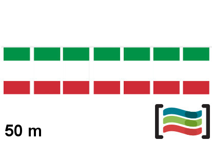 Banderines Italia 50m de plástico