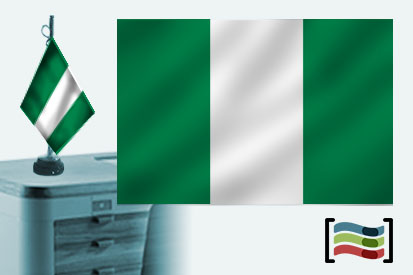 Bandera de Nigeria sobremesa bordada