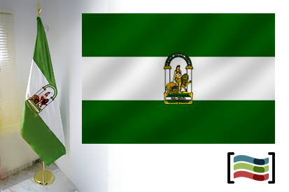 Bandera de Andalucía para despacho