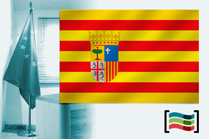 Bandera de Aragón para despacho