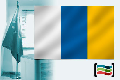 Bandera de Islas Canarias para despacho