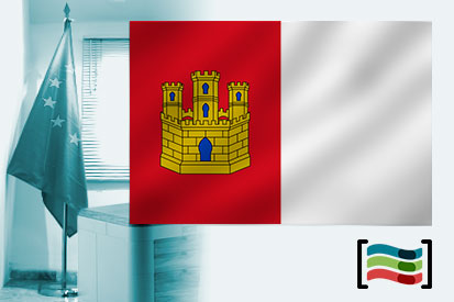 Bandera de Castilla La Mancha para despacho