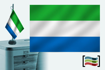 Bandera de Sierra Leona sobremesa bordada