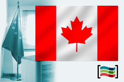 Bandera de Canadá para despacho