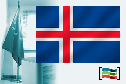 Bandera de Islandia para despacho