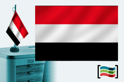 Bandera de Yemen sobremesa bordada