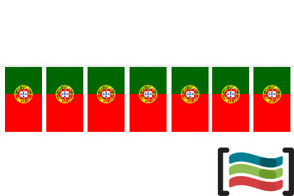 Banderines Portugal 50m de plástico