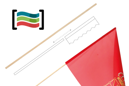 Palo para bandera de mano