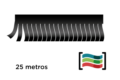 Tiras de flecos negro