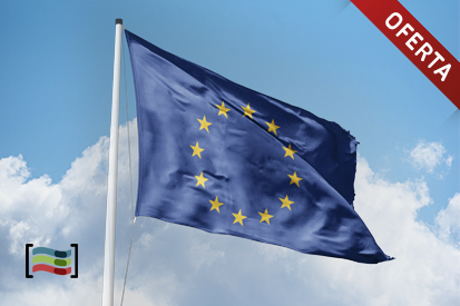 Pack: Mástil más bandera de la Unión Europea