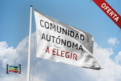 Pack: Mástil más bandera de tu comunidad autónoma