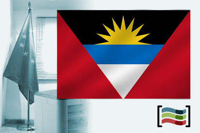 Bandera de Antigua y Barbuda para despacho