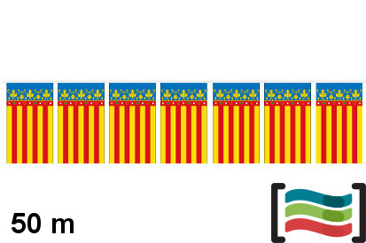 Banderines Comunidad Valenciana 50m plástico