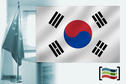 Bandera de Corea del Sur para despacho