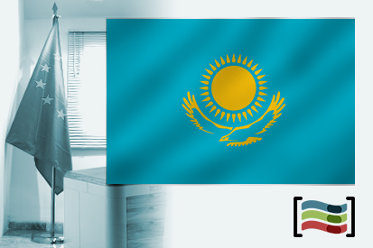 Bandera de Kazajistán para despacho