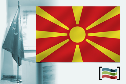 Bandera de Macedonia del Norte para despacho