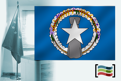 Bandera de Islas Marianas del Norte para despacho