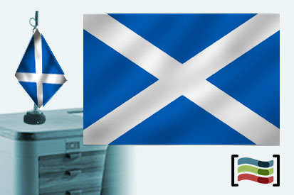 Bandera de Escocia sobremesa bordada