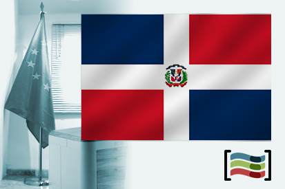 Bandera de República Dominicana para despacho