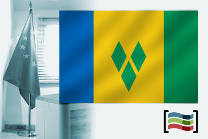 Bandera de San Vicente y las Granadinas para despacho